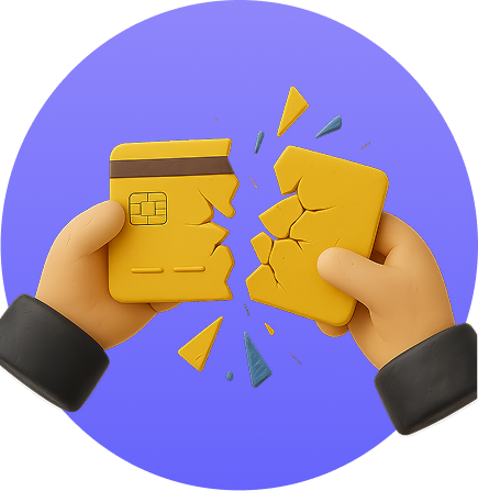 카드 깨지는 이미지